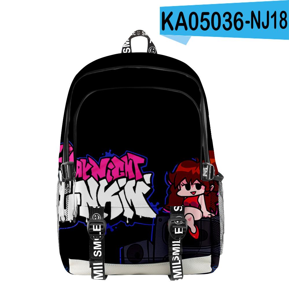 Cartoon Youthful School Bags Unisex Friday Night Funkin Travel Bags 3D Print Oxford Waterproof Notebook multifunction Backpacks