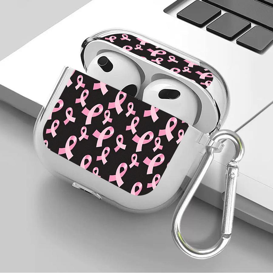 Case For Airpods Pro2 2 1 Pro3 Pro 4 3 Clear Earphone Cases Cover Cute Flower And Pink Bow