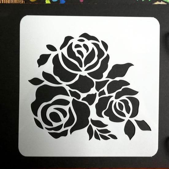 Bird Flower Paws Stencil DIY Craft Layering Album Painting Embossing Template