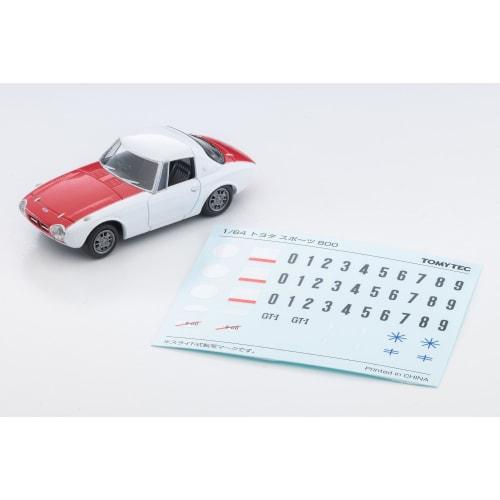 TOMYTEC Tomica Limited Vintage 1/64 Scale LV-215a Toyota Sports 800 Custom Color Specification, White/Red, 1965 Model, Finished Model, 336044