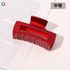 Korean Acrylic Red Geometric Hair Claw for Women Fashion Small Large Square Hair Crabs Clip Clamps Girls Hair Accessories
