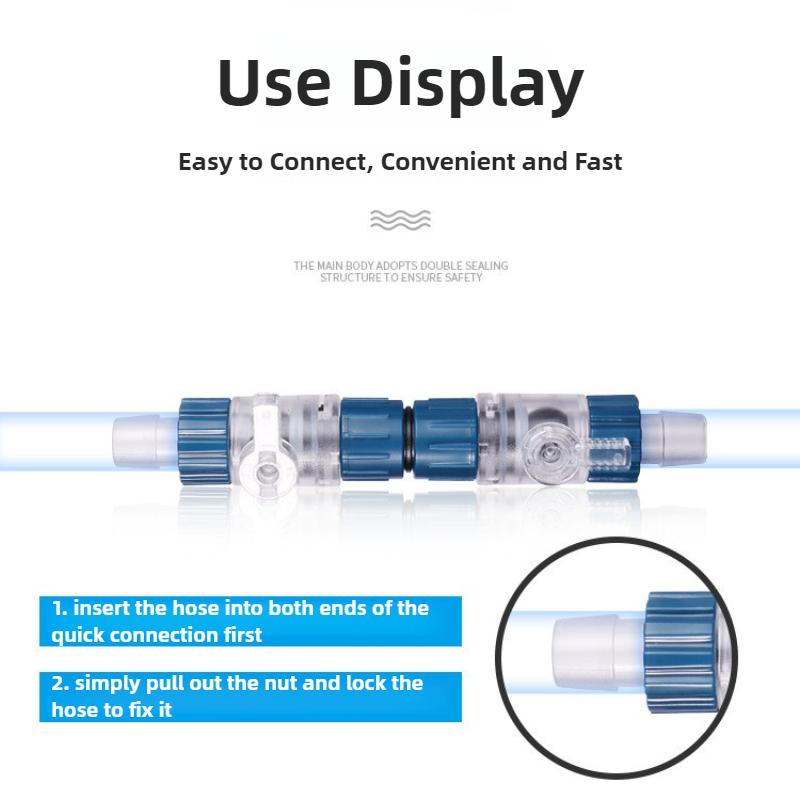 Aquarium Quick Connect Water Pipe Water Flow Controller Fish Tank Filter Barrel Quick Connect Connector Reducer Adapter 12/16mm