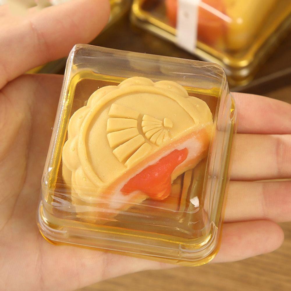 50Pcs 50/75/100g Moon Cake Boxes Sealed Cookies Storage Box Mooncake Packaging Box Pastry Display