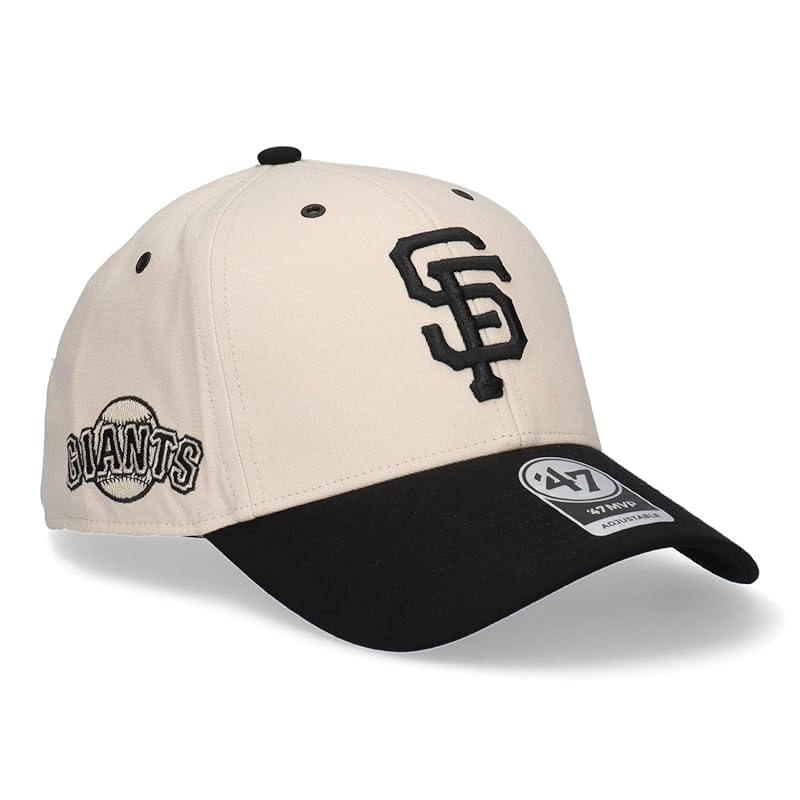 

[Forty Seven] MVP Luna bicolor cap MBIP baseball cap bone x black (Giants) (Bone x Black)