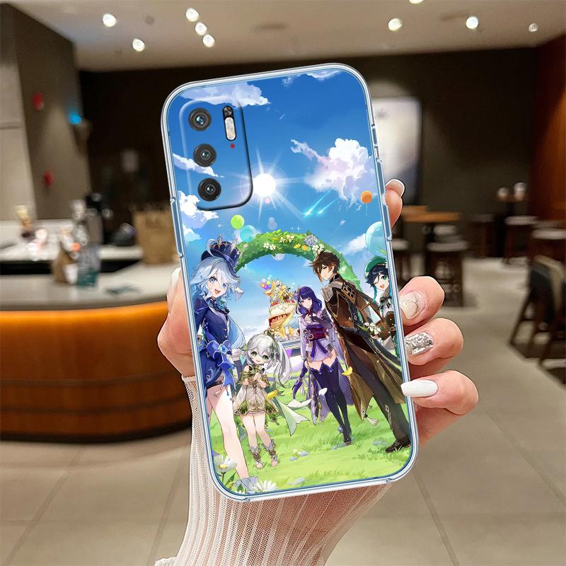 RE33 Genshin Impact Transparent Phone Case for Motorola Moto Edge 20 30 40 50 S30 Fusion Ultra Pro Neo Lite + G200 G23
