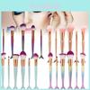 Beautiful Mermaid Makeup Brush Set With Nylon Bristles For Flawless Application And Stylish Design