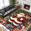 Christmas Printed Square Area Rug Soft Non Slip Floor Carpet For Bedroom Holiday Gift