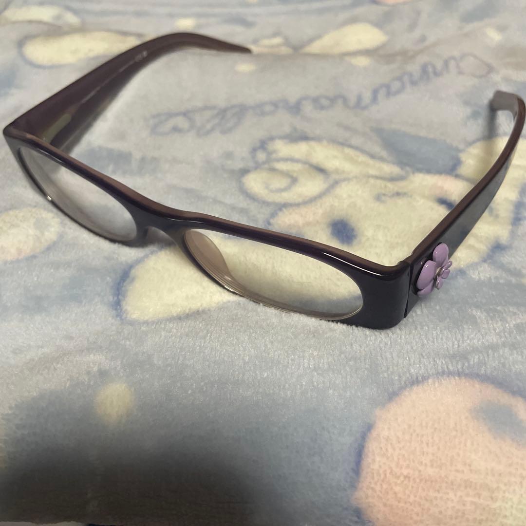 Used CHANEL glasses purple camellia flower with prescription