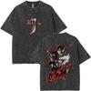 T-shirt Vintage Lavata Anime Inuyasha Sesshomaru Merch Uomo Donna Casual Oversize T-shirt Uomo Divertenti Cartoni Animati Harajuku T-shirt