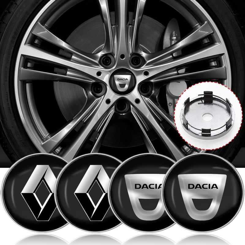 4 ks Krytka středu kola automobilu Kryt proti prachu pro ráfky automobilu Poklice pro Renault Dacia Megane 2 Duster Logan Captur Clio Laguna 3 Fluence