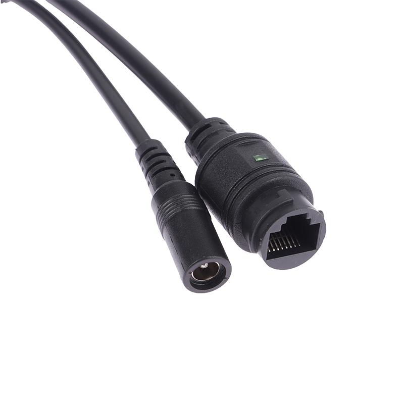 12V Poe Cable With Dc Audio Ip Camera Rj45 Cable Built In Poe Module For Cctv Ip Camera