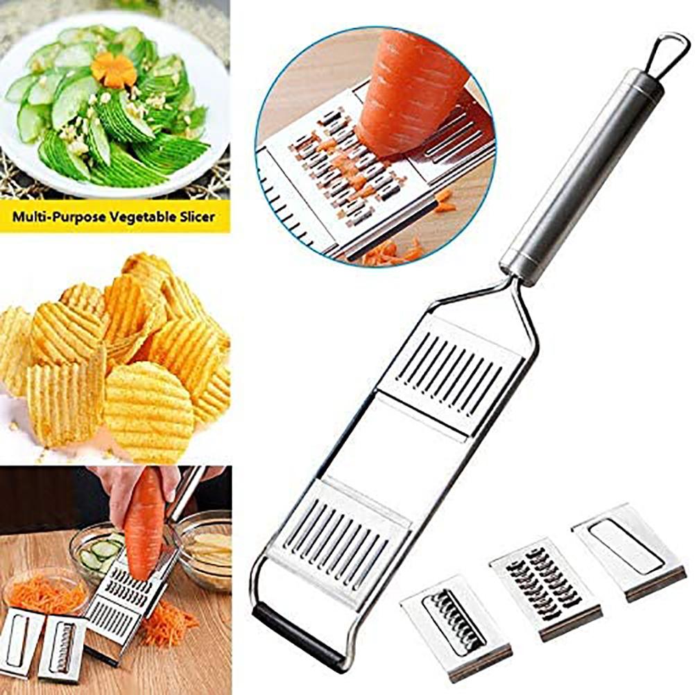 Stainless Steel Vegetable Grater Peeler Multi Purpose Grater Salad Cutter Kitchen Tool for Vegetables Cheese Bean Lemon