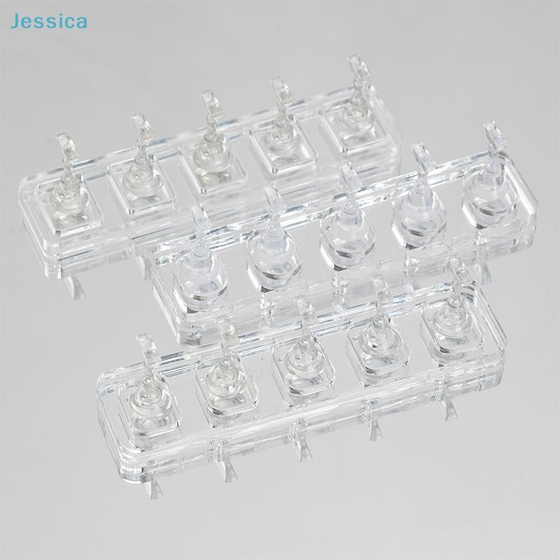 Non-Magnetic Nail Art Gem Holders - Clear Acrylic Stands for Cat Eye Rhinestones & Nail Decor