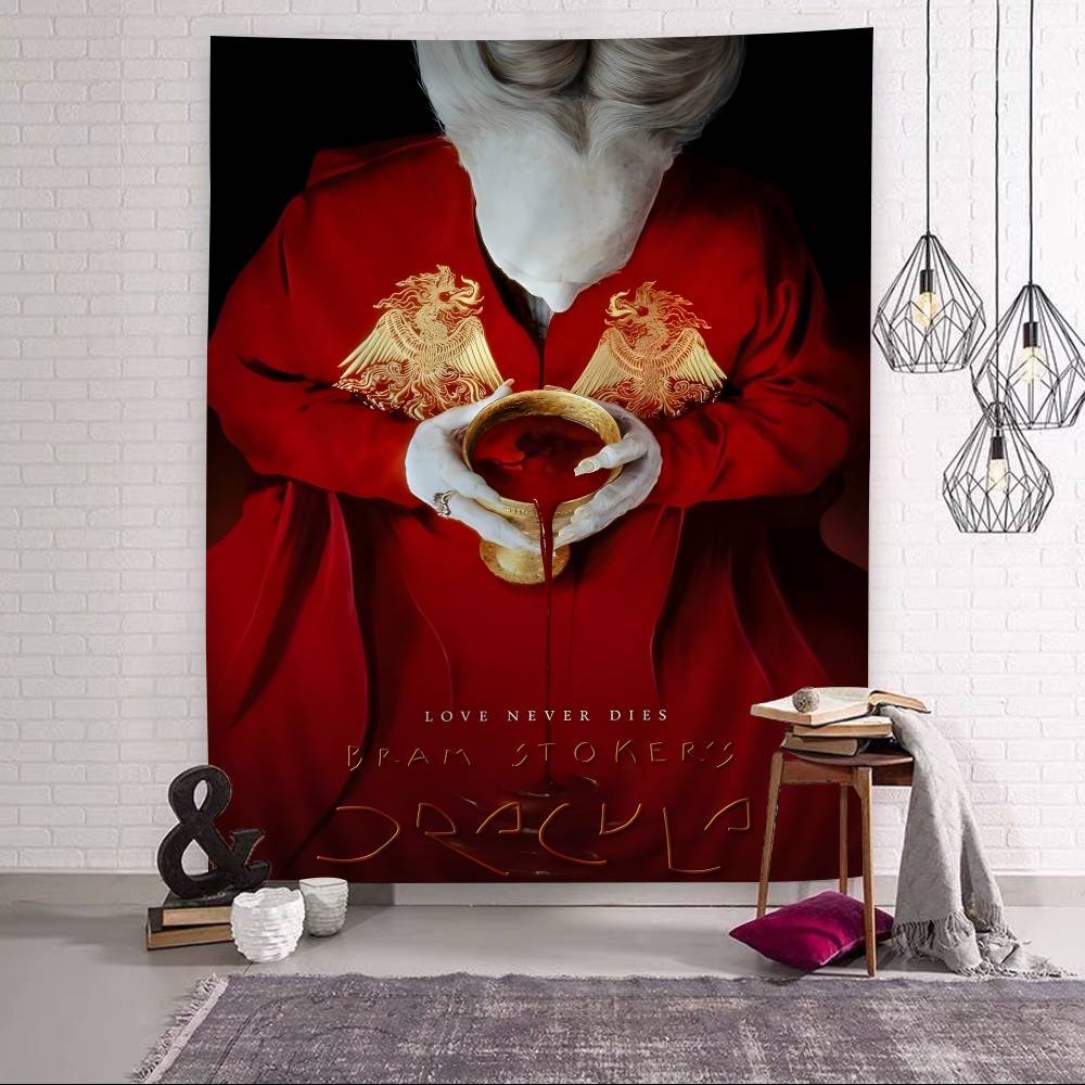 Horror Vampire Movie Dracula 1992 Vintage Colorful Tapestry Wall Hanging Hippie Flower Wall Carpets Dorm Decor Wall Art Decor