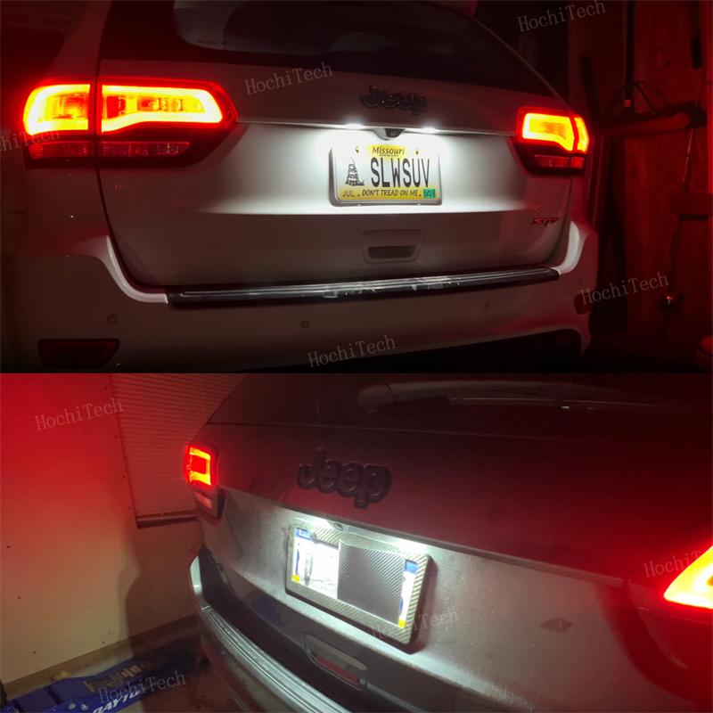 12V SMD Number Lamp For Jeep Grand Cherokee Compass Patriot Dodge Viper 2014-2017 Fiat 500 2Pcs LED Number License Plate Light