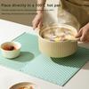 Silicone Dish Drying Mat for Kitchen Counter Fast Drain Heat Resistant Pot Holder Silicone Mat Non-Slip Cutting Board Protector Pad