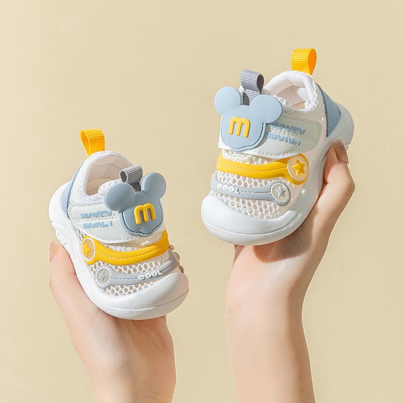 Spring Baby Boys Girls Breathable Mesh Sneakers With Anti Slip Sole For Toddler Walks 11.5cm