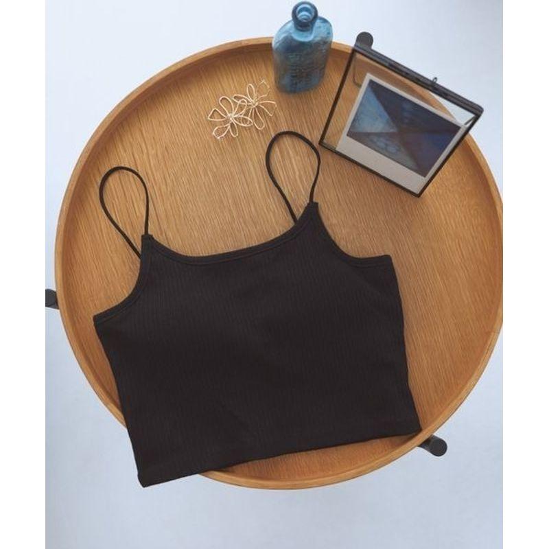 

Japanese Style Small Red Brand Mstwm Short Detachable Chest Pad Camisole Black All yards