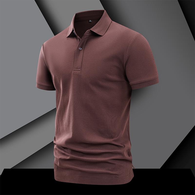 Polo Shirt Men's Summer Casual Business Slim Fit Top with Collar and Short Sleeved T-shirt