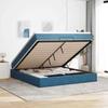 VidaXL Ottoman Bed Frame with Mattress Dark Blue 160x200 Cm Velvet 3311199