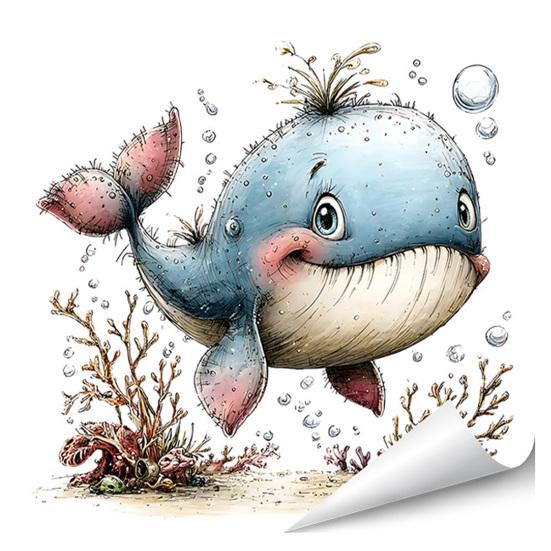 under The Sea Window Mermaid Animal Whale Clings Ocean Turtle Octopus Seahorse