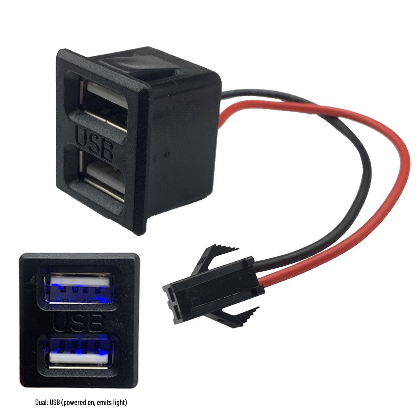 Type-C Double-Layer USB Charging Port with Light & Desk Lamp Toy Modification