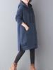 Parka Dress Fleece Lined Long Tunic Loose Maternity Neat Comfortable Beautiful Eyes Cool Cool Room Wear Party Dress Wan Piece 160cm 150cm 140cm