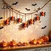 Wall Ornament for Home 78 Inch Halloween Hanging Spider Banner, Mini Black Orange Plush Garland Decoration Pom Party, Fireplace, Decor Party Favors