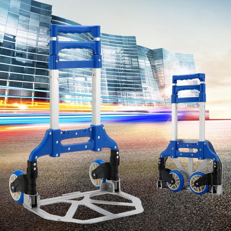 Collapsible Aluminum Alloy Luggage Cart & Portable Trolley