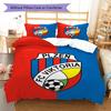 FC Viktoria Plzeň  Pattern Bedding Quilt Set Quilt Cover Pillowcase Home Decoration Birthday Gift (1 * Duvet Cover + 2 * Pillowcase, Without Core)