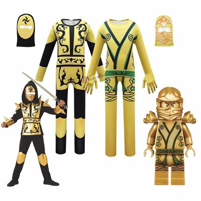 Boys Halloween Costume For Kids Anime Ninjago Ninja Cosplay Zentai Jumpsuit Bodysuit With Mask Child Fantasy Birthday Party Suit