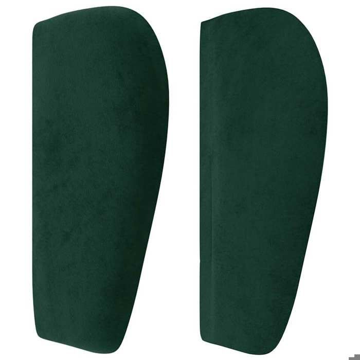 Tête de lit - Maison Exclusive - Velours vert foncé - 203x23x78/88 cm - Hauteur réglable