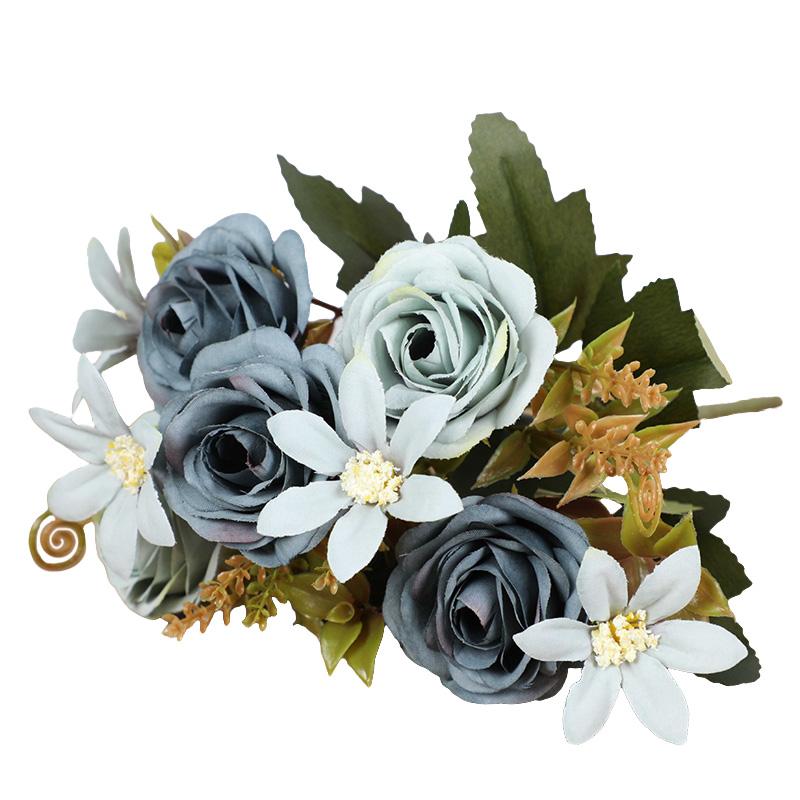 1 ks Plastová narozeninová imitace růže květina Garaden Falešná květinová kytice Domácí dekorativní Hedvábná svatební párty Umělá pivoňka