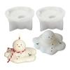 Pack of 2 Food Grade Silicone Mould for Home Melting Snowman Candle Safe Materials for Family Activity and Craft