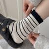 Stacked Socks Tide Striped Thermal Socks Children Medium Tube Socks Wool Late Autumn