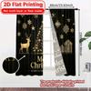 Set aus 2 flachen Druckvorhängen ohne Stange Merry Christmas Dekorationsdesign Valentinstag Feiertag Vielseitig Hergestellt aus Polyester