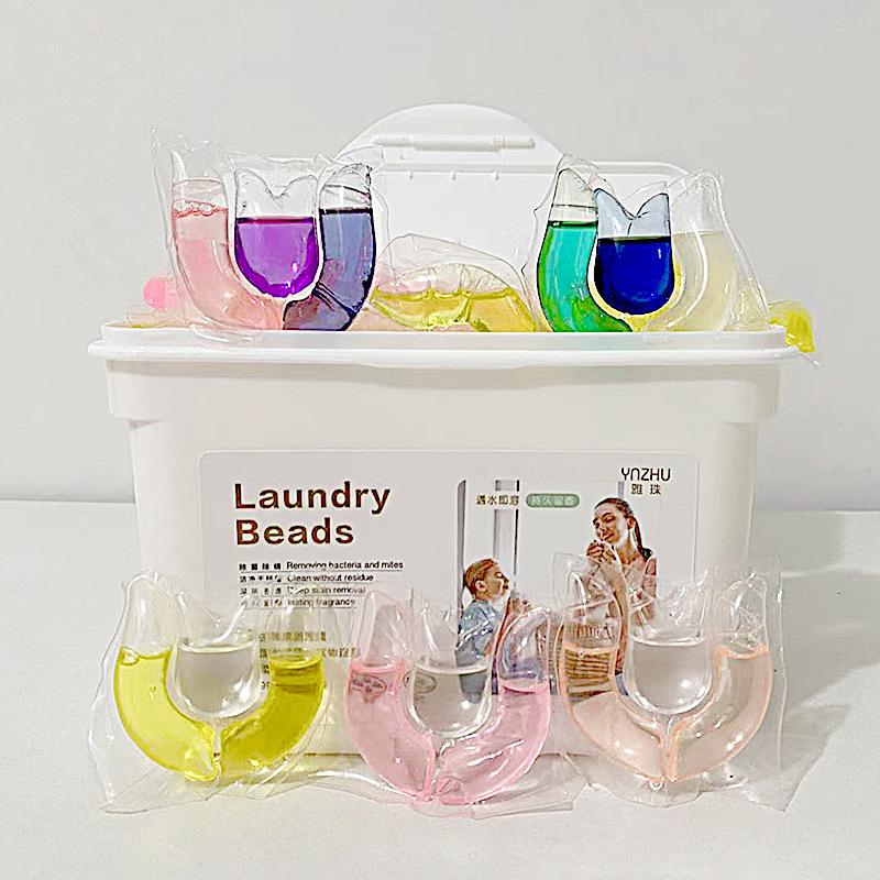 Three-in-one Boxed Laundry Beads with Fragrance Beads Long-lasting Fragrance Laundry Beads Soft and Mite-removing Multi-effect Laundry Detergent