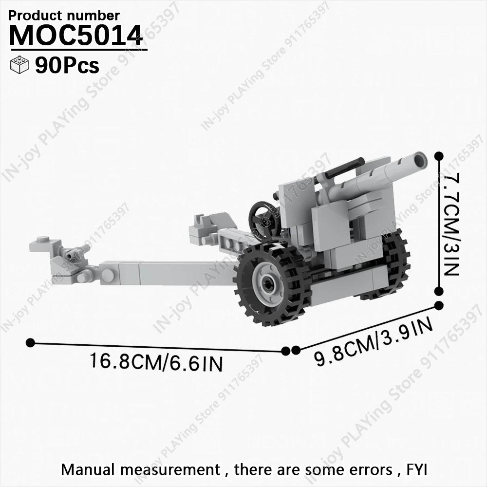 MOOXI Simulierte Militärkriegs-Bausteine WW2 Schlachtfeldruinen Artilleriekanonen Modell MOC Steine Erwachsenen-Set Spielzeug für Jungen
