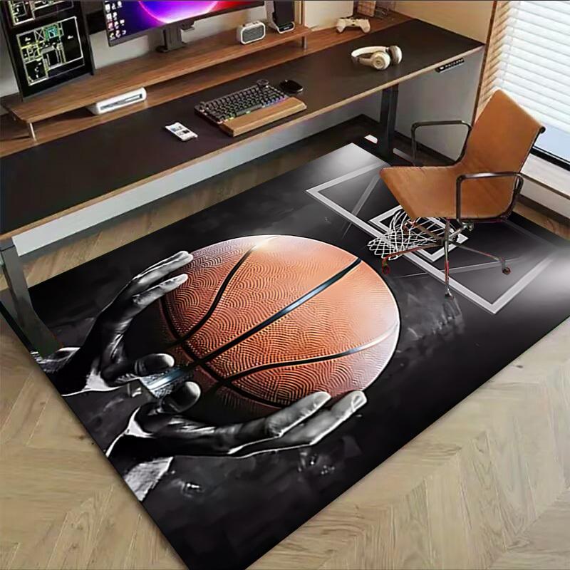 1pc Basketball Hoop Carpet, Office Rug Outdoor Mat Home Decor Area Carpet Festival
