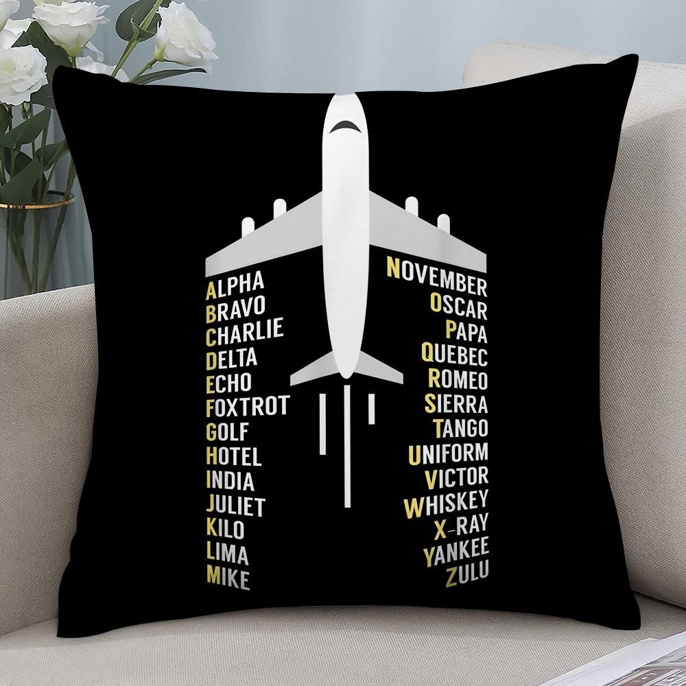Flugzeugpilot Druck Kissenbezug Kurzplüsch Kissenbezüge Sofa Dekoration Geschenk Zuhause Doppelseitiger Druck Kissenbezug