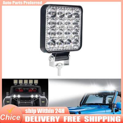12V Waterproof Led Work Light Bar Square Spotlight 48W Work Light Headlight For SUV Truck Off Road Night Driving Light