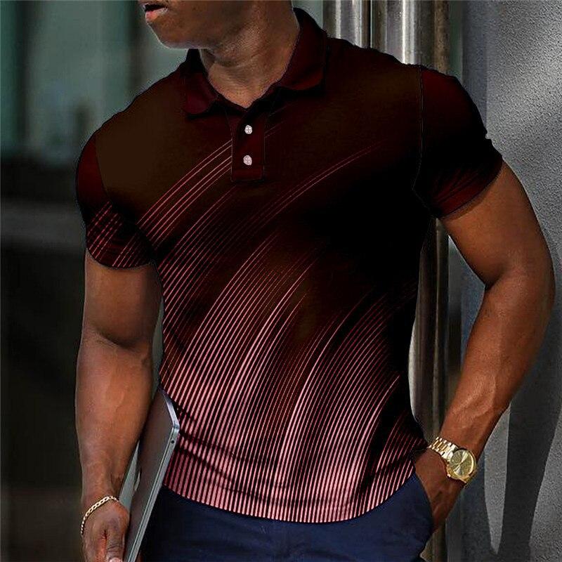 

мужская футболка поло с коротким рукавом, топы с 3D-принтом, модные, из полиэстера, дышащие, удобные, футболки поло 4XL