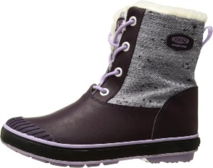 KEEN ELSA L BOOT WP Kids Waterproof Winter Boots (PLUM/LILAC PASTEL, 18.5 Cm, Footwear)