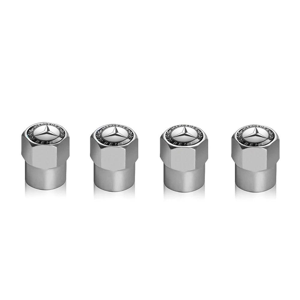 4Pcs Car Wheel Tire Valve Caps Air Stem Covers For Mercedes Benz AMG A B C E S G Class CLA W117 C117 GLA CLK SLK CLA GLK GLE GLS