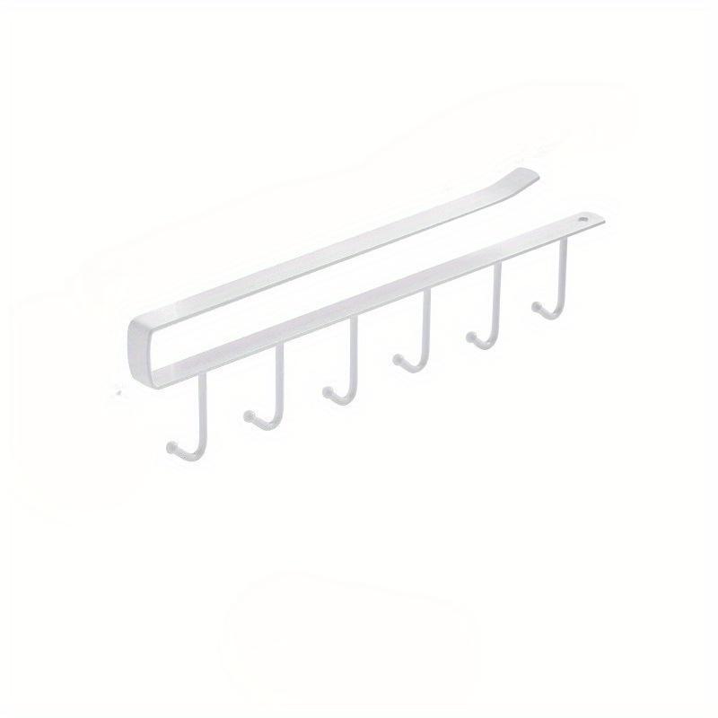 

1pc Storage Rack Home Door Kitchen Wrought Iron Cabinet Multifunctional Hook Wardrobe Finishing Seamless Nail-free Hook белый