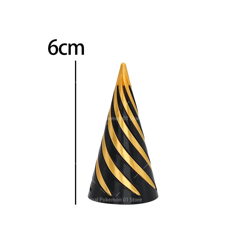 3D Printed Spiral Cone Fidgeting Plaything Impossible Pyramid Passthrough Ghost Sculpture Small Vortex Thread Illusion Relaxation Toy