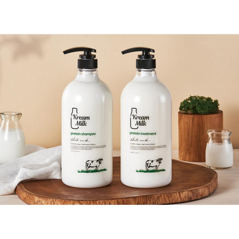 Cream Milk Protein Perfume Shampoo White Musk Fragrance, 1.1L, 4 pcs.