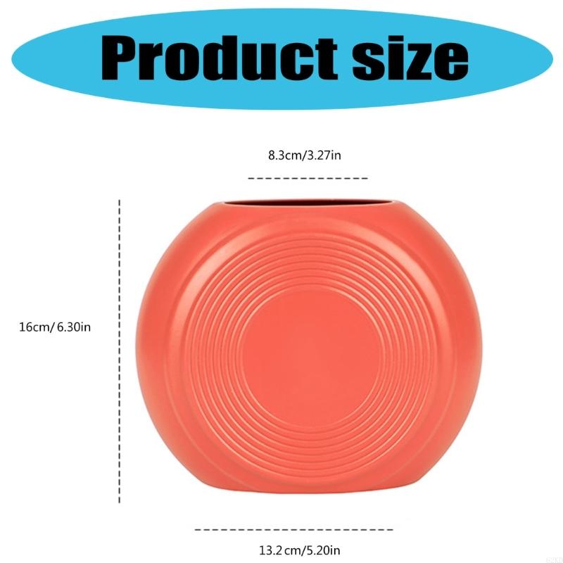 62KD Wide Mouth Plastic Vases for Tiny Flower Home Living Room Desktop Decoration