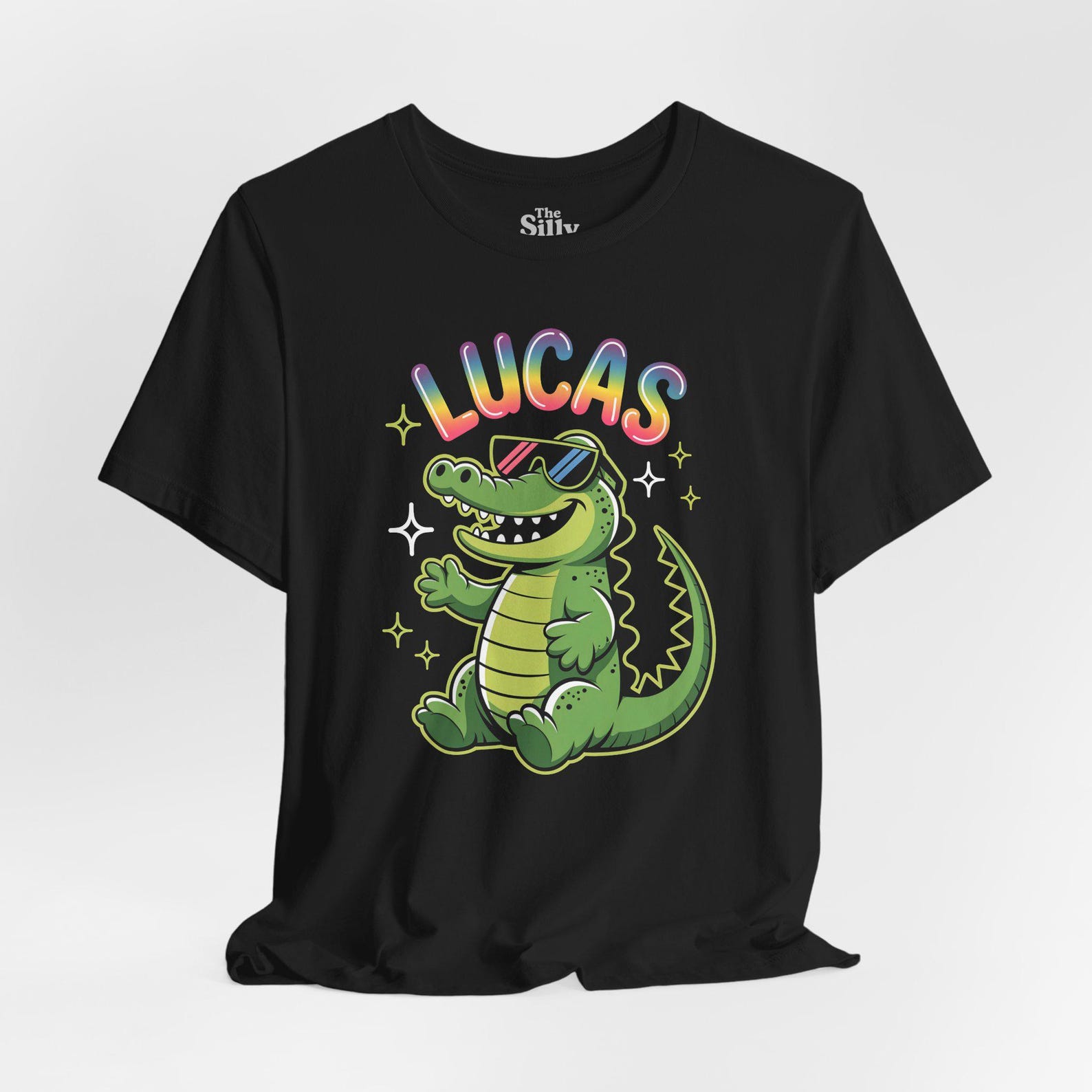 Personalized Alligator Kids T-Shirt, Custom Name Dino Tee 4XL