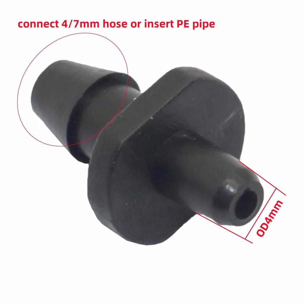 50/100/200Pcs Garden Hose Connectors 4/7mm Hose Single Barbed Straight Joints for Drip Irrigation System and PVC Pipe Fittings